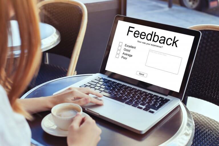 Taking a customer satisfaction survey 