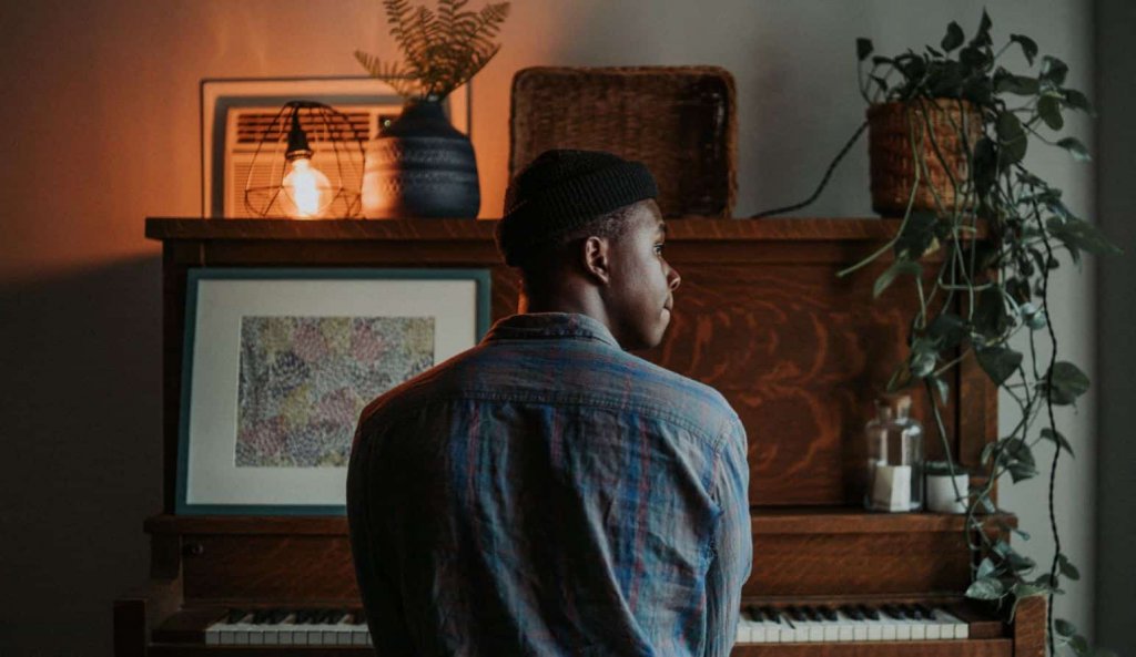 Man sitting at a piano