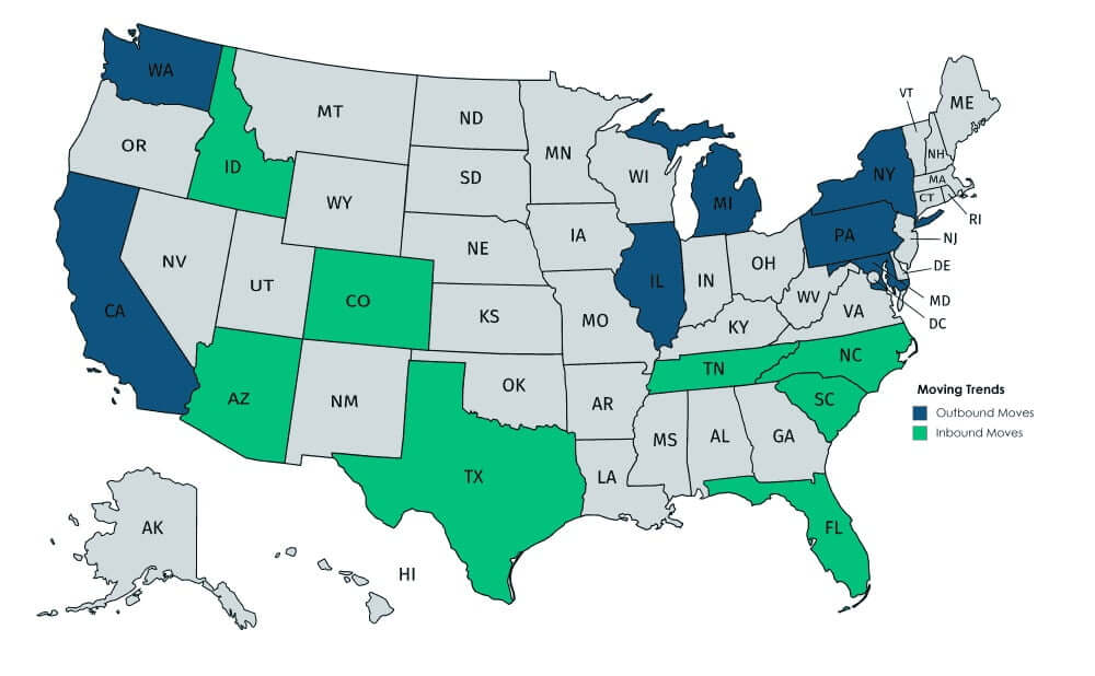 Moving trends map in 2019