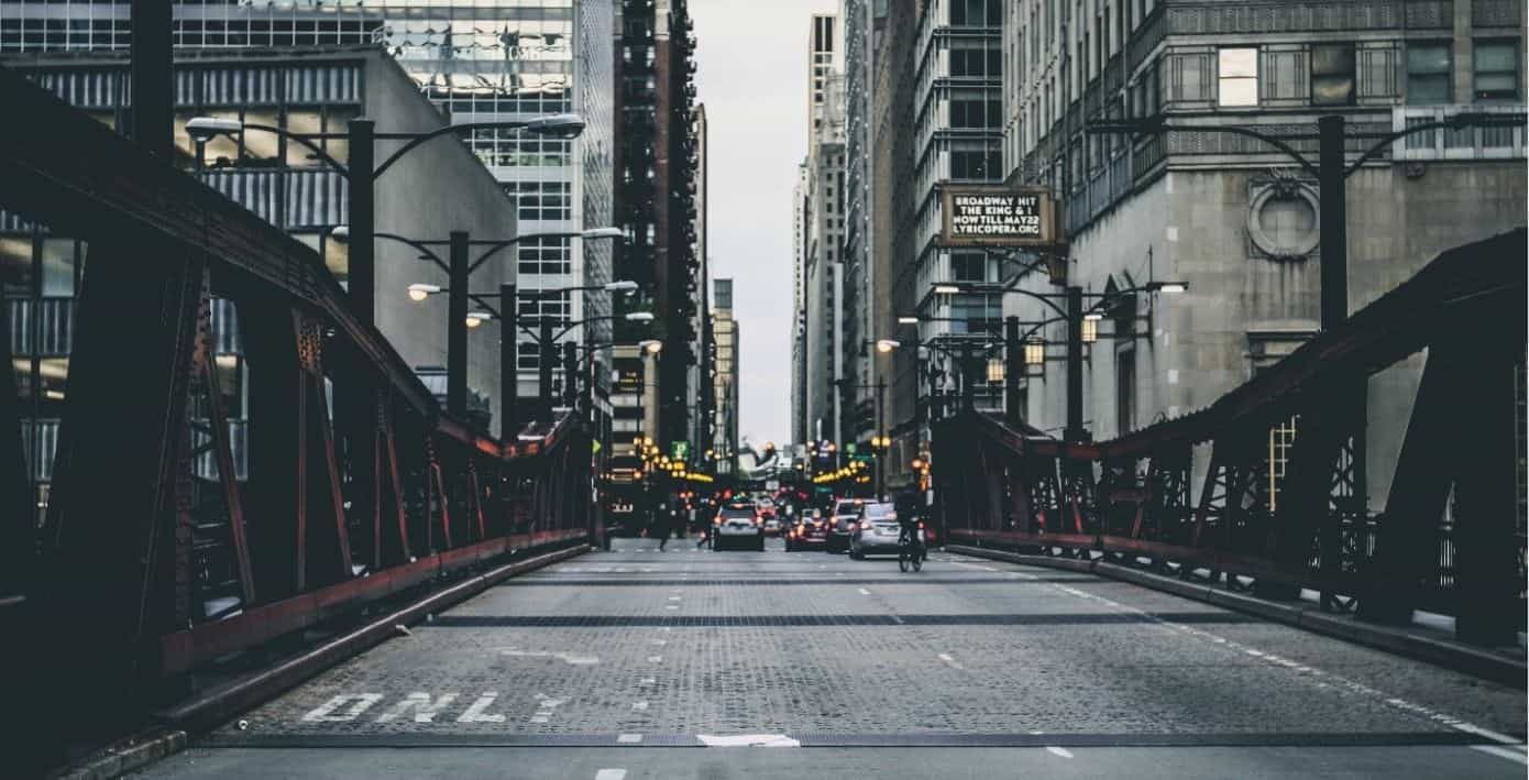 Chicago bridge downtown