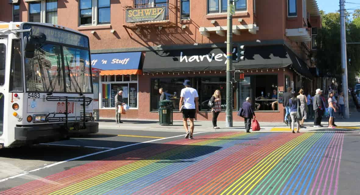 The most friendly LGBTQ+ community in San Francisco is The Castro District