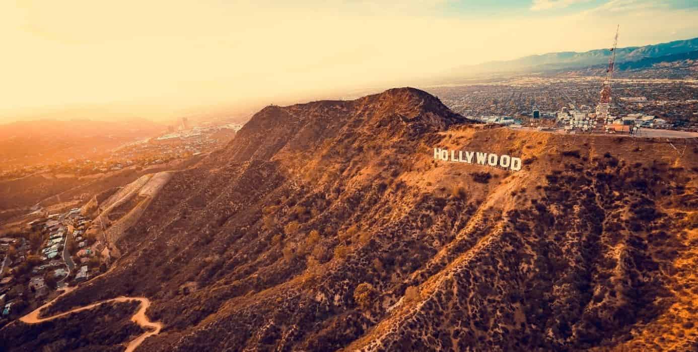 Hollywood sign at the mountain