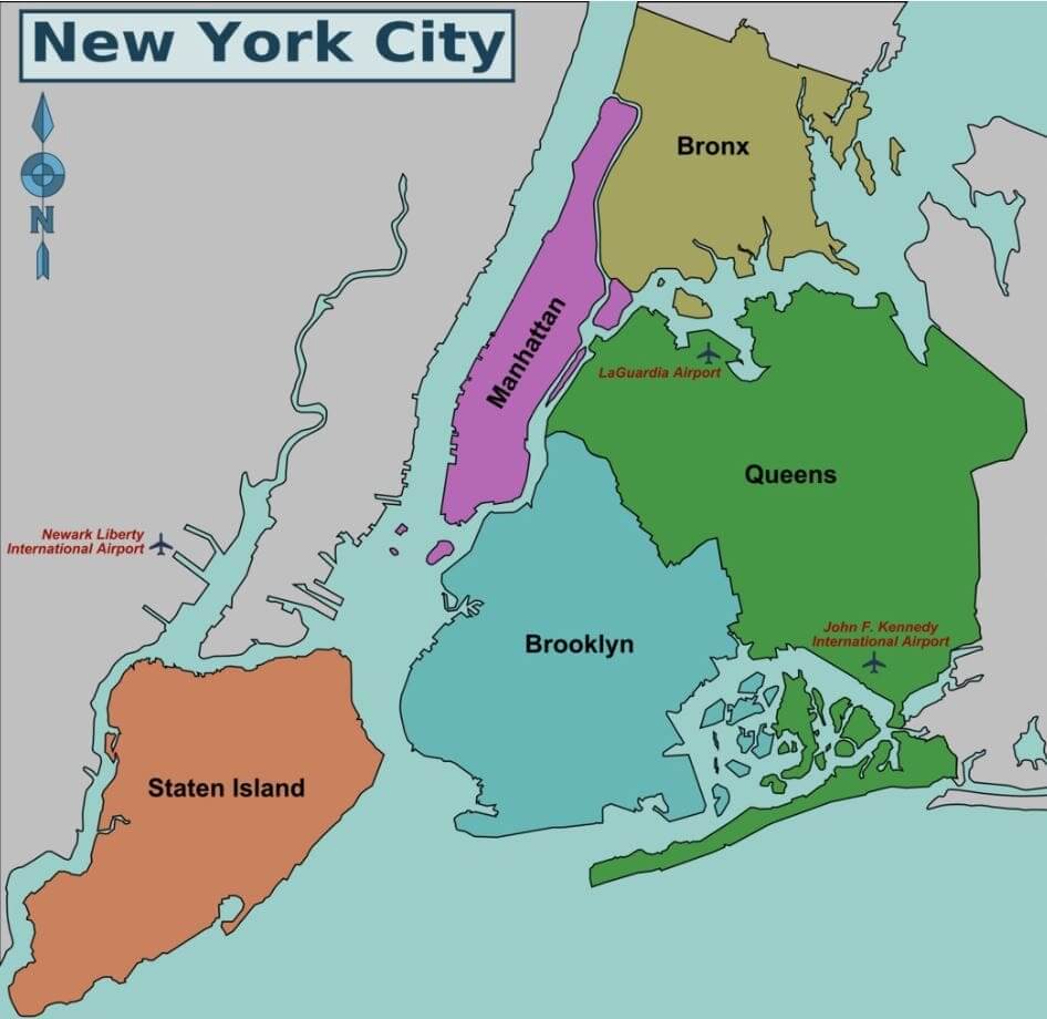 NYC neighborhoods map