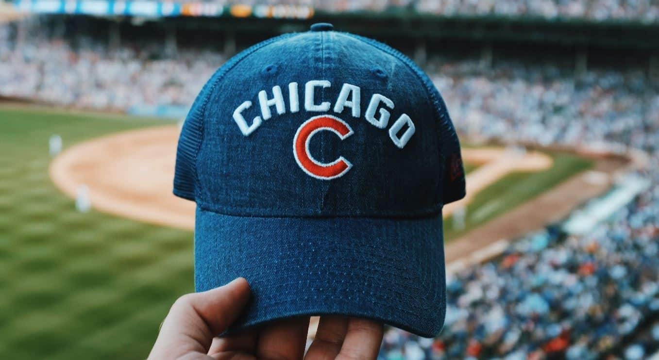 Chicago Cubs cap at Wrigley Field