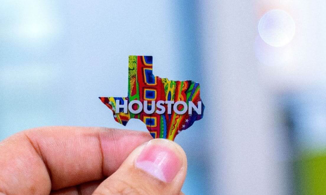 Rainbow Houston lapel