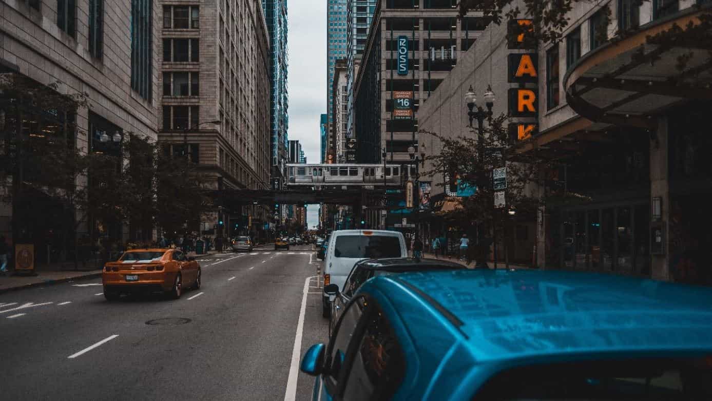 Street in Chicago downtown