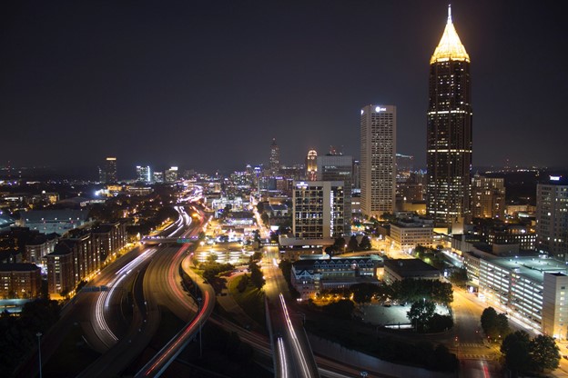 Downtown Atlanta at night