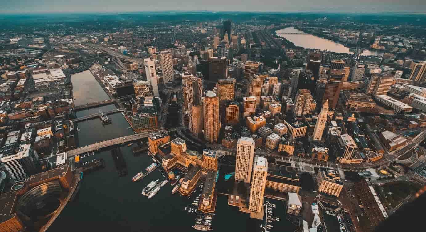 Boston view from the sky