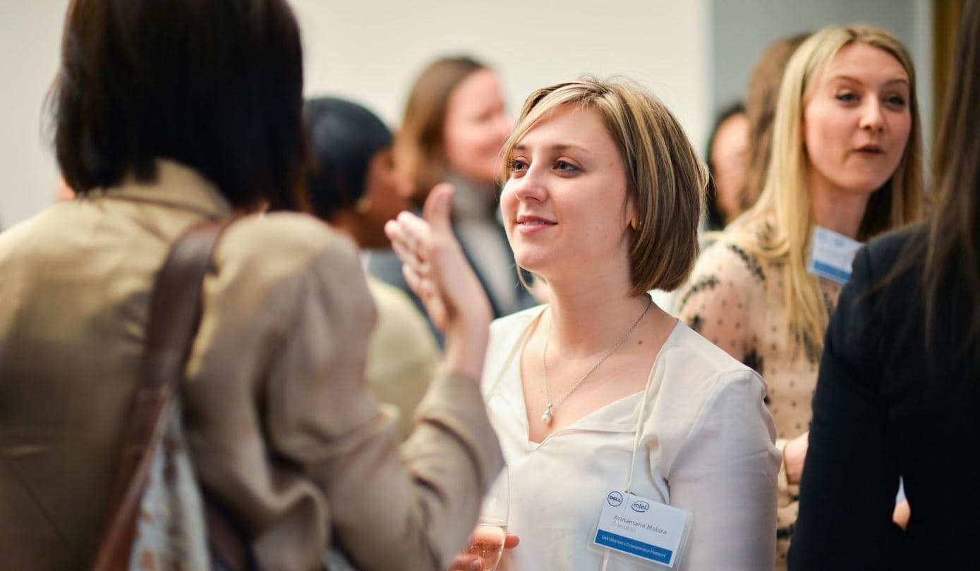 Women at business networking event