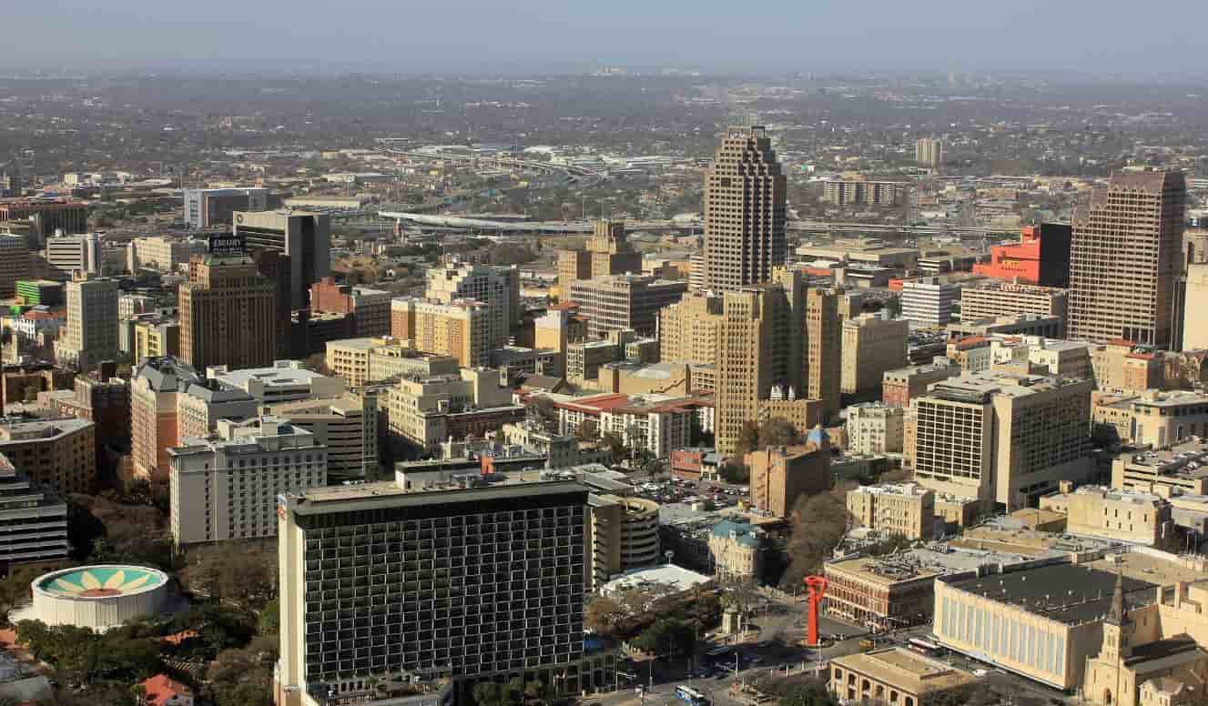 San Antonio city from the sky