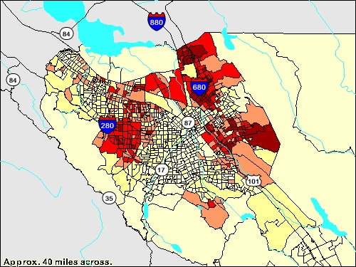San Jose neighborhood map