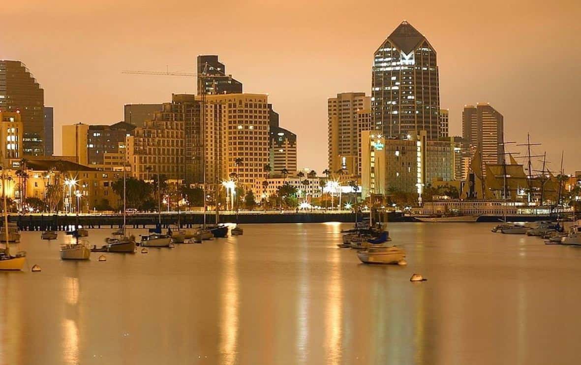 Downtown San Diego in the evening