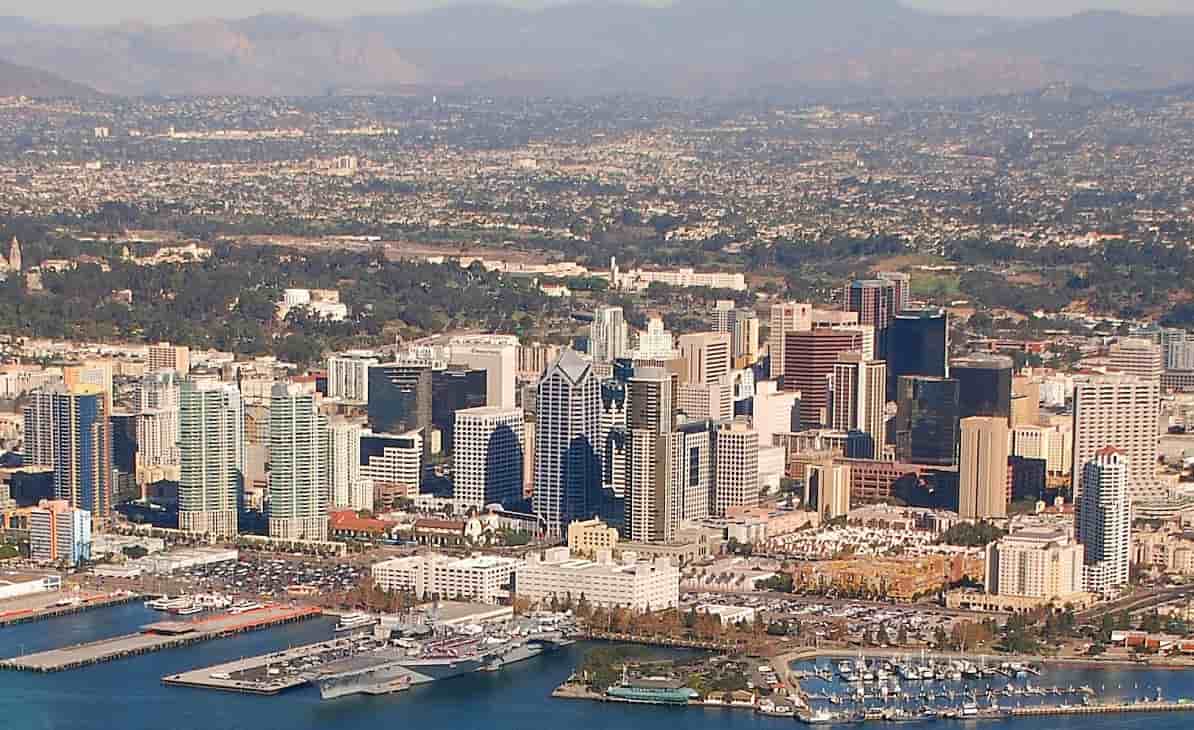 San Diego city view from the sky