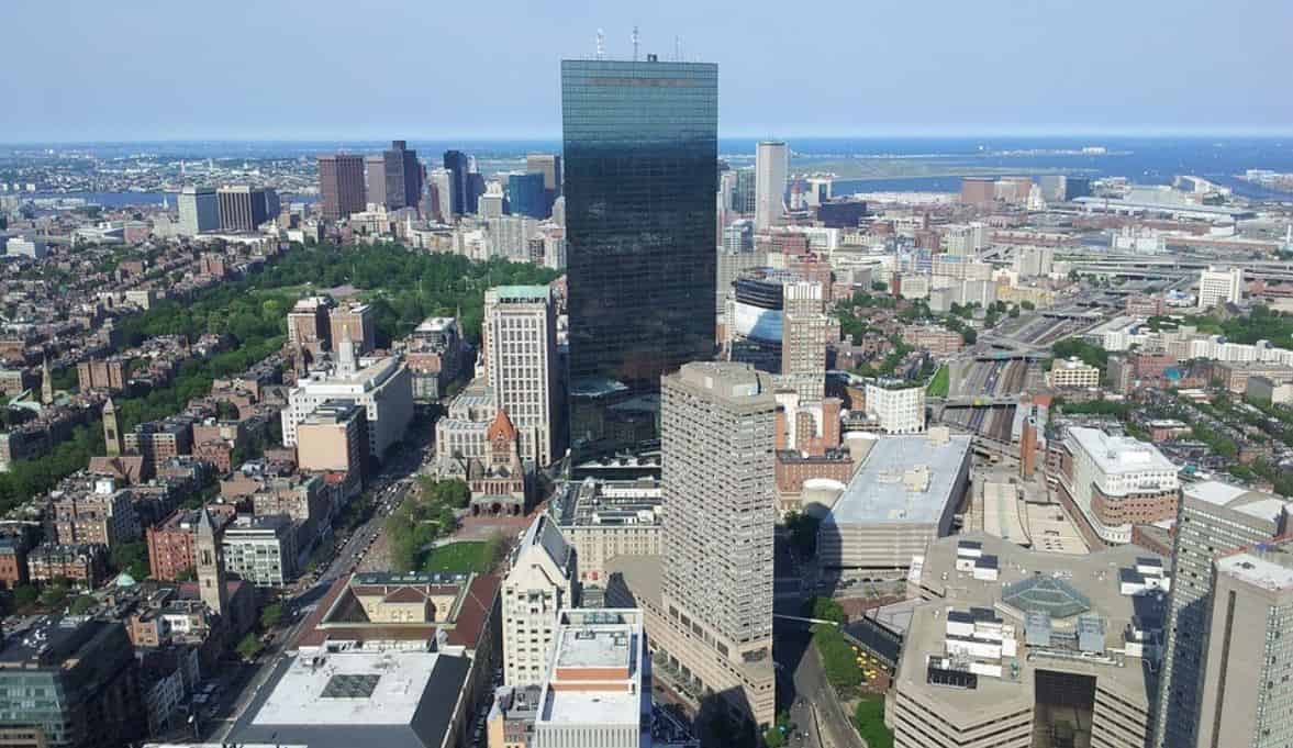 Downtown Boston sky view