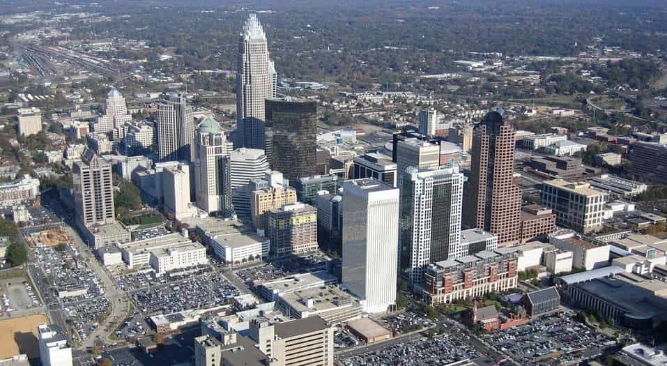 Downtown Charlotte sky view