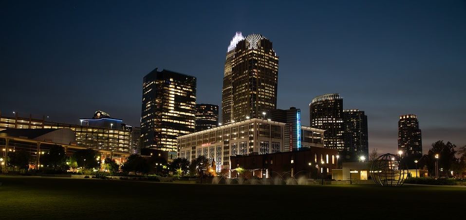 Charlotte landscape at night