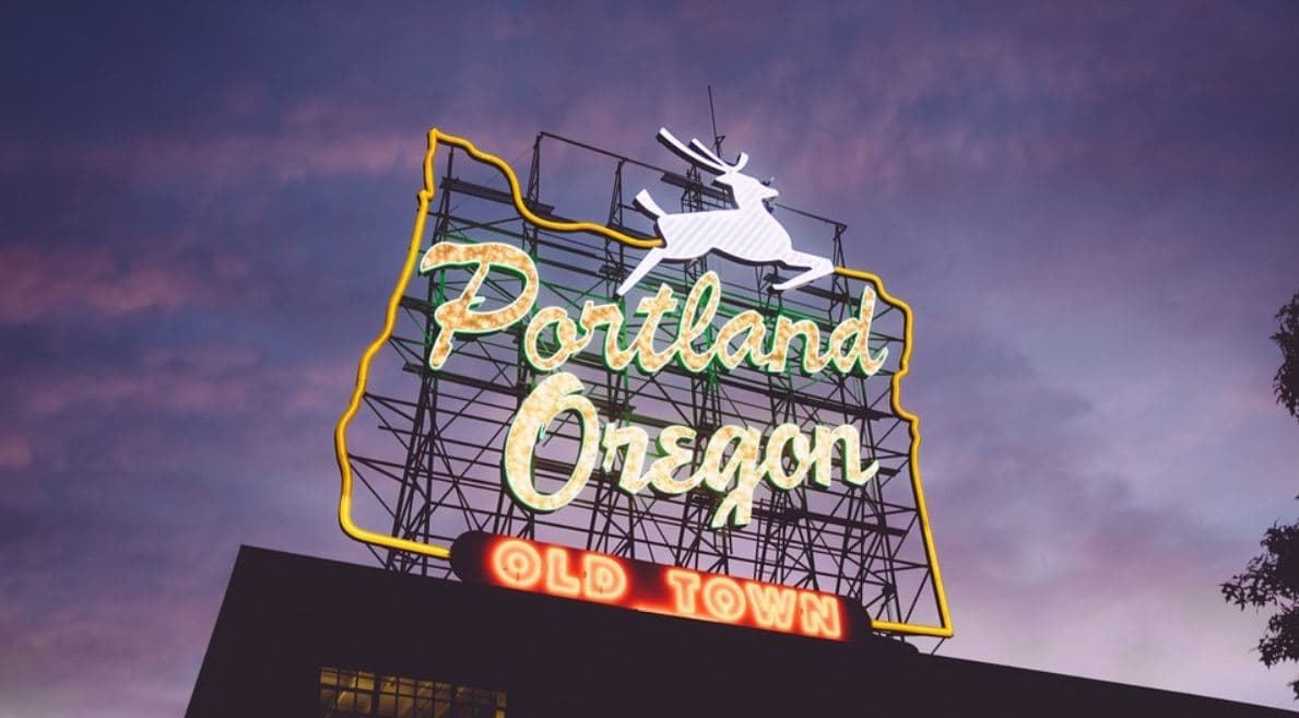 Portland neon signboard 