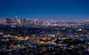 Los Angeles Skyline from afar and above