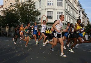 runners in houston marathon area