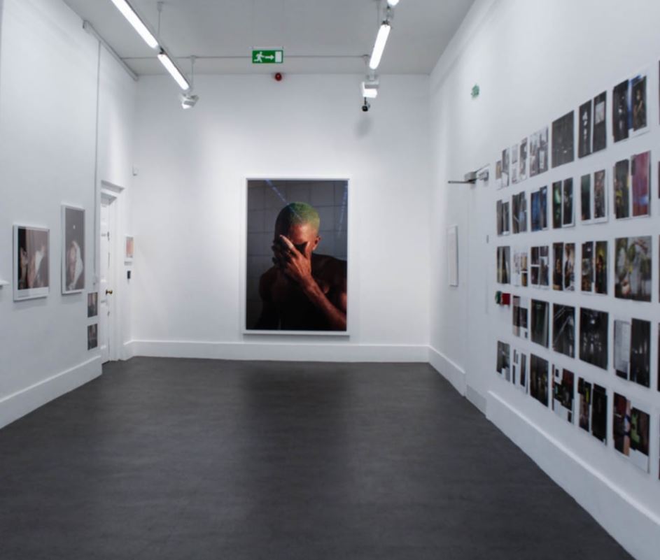 art gallery with white walls