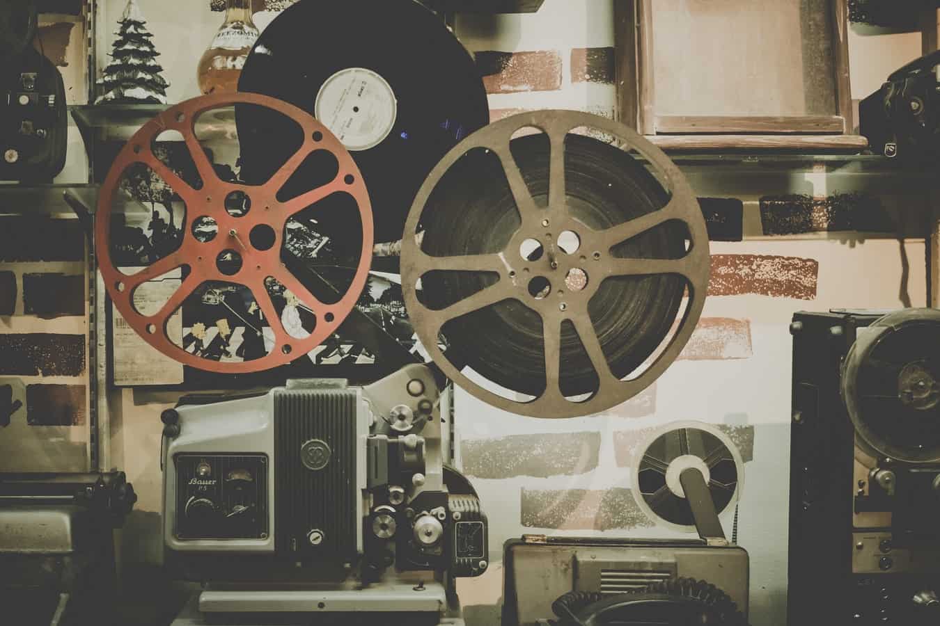 Angelika Film Center with film reels